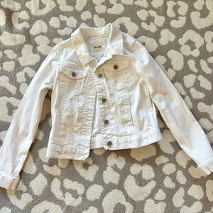 Mudd Girls Bright White Jean Jacket- Size 14